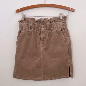 Beige Shinestar Corduroy Mini Skirt Size Large (Juniors)